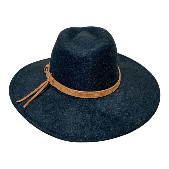 Vintage Black Spanish Bolero Felt Hat Size 8 in - Picture 3 of 5